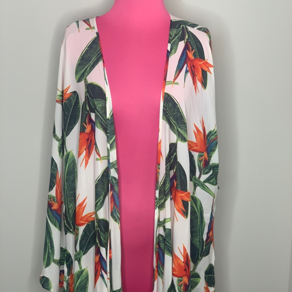 Satin Floral Kimono